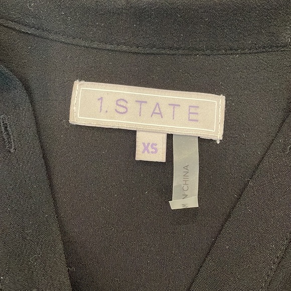 1 State Black Long Sleeve Dress - Picture 2 of 4